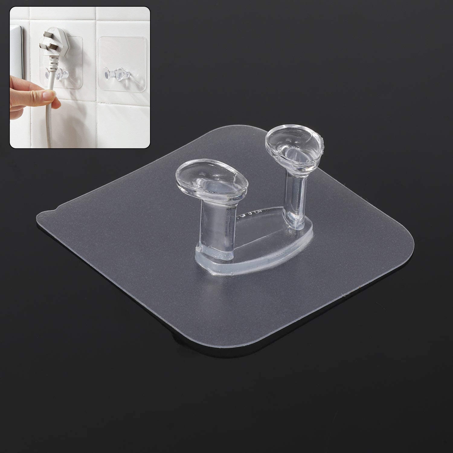 Transparent Self-Adhesive Wall Hook – Drill-Free, Waterproof & Oil-Proof for Toothbrush, Socket (1 Pc) Transparent Self-Adhesive Wall Hook – Drill-Free, Waterproof & Oil-Proof for Toothbrush, Socket (1 Pc)
